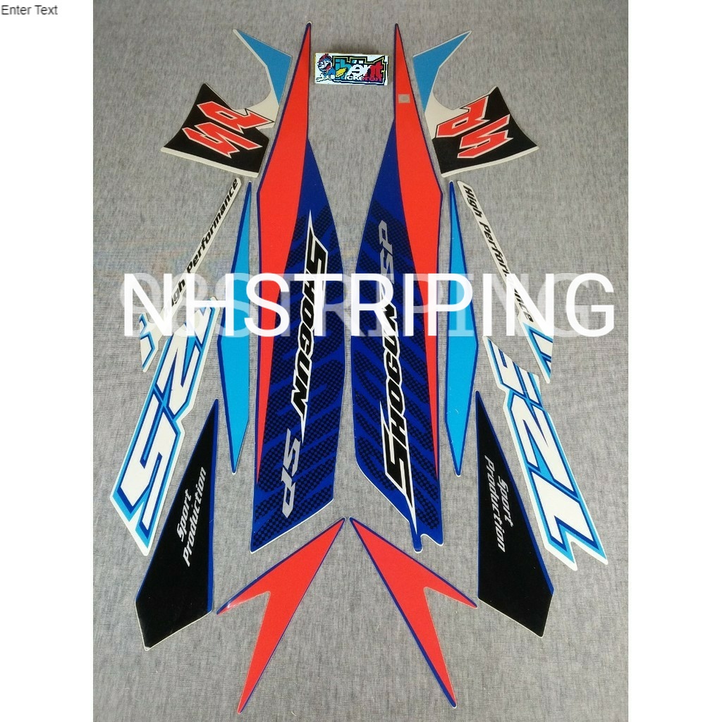 STRIPING SHOGUN 125 SP BIRU  2008 2009  POLET SUZUKI