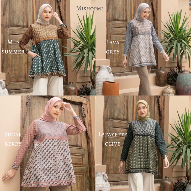 Suri Blouse HL Sugar Berry Lava Grey Mid Summer Size XS S M L XL XXL by Heaven Lights