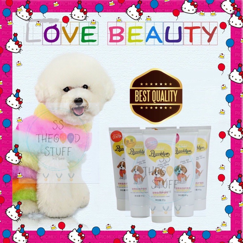 Semir Warna Rambut Bulu Anjing Kucing Pet Hair Coloring Aman Cat