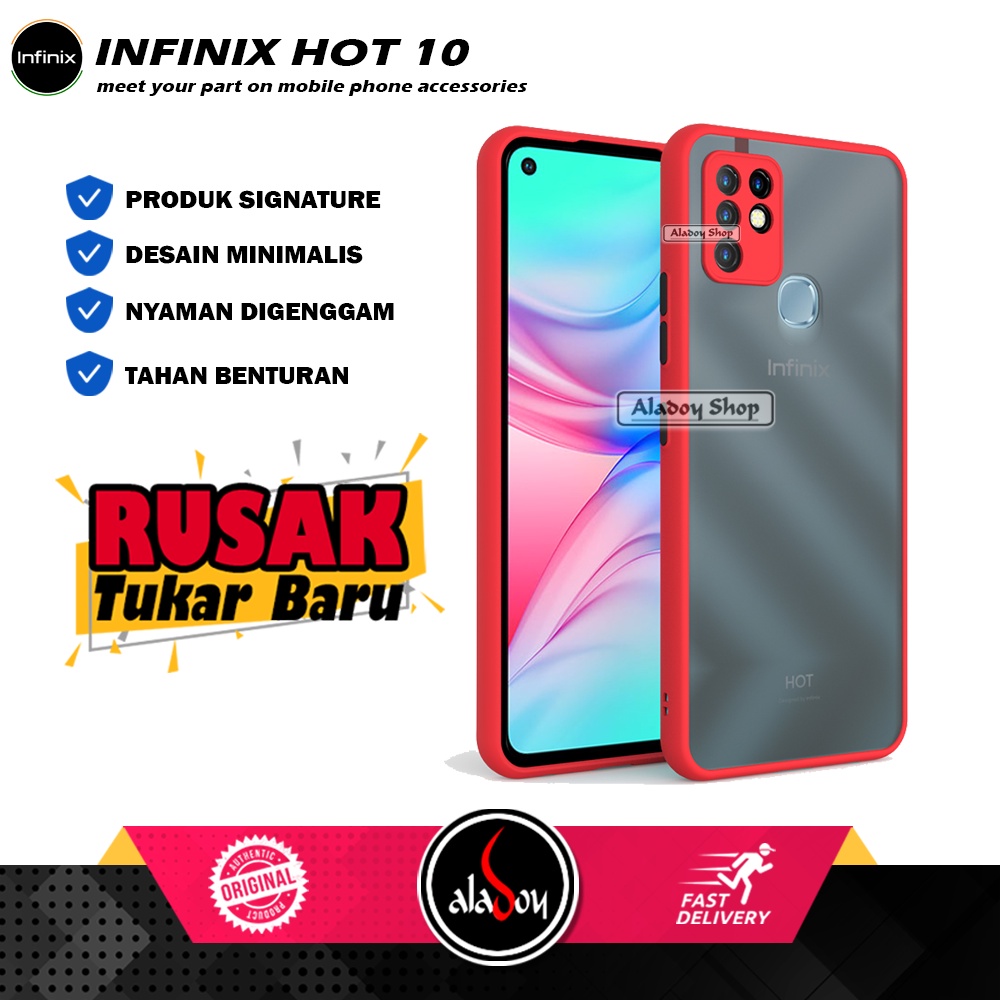 Case Infinix Hot 10 Hard Case Aero Protection Camera Premium Casing