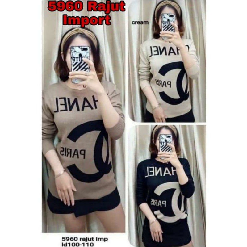 Baju Chanel Rajut Import