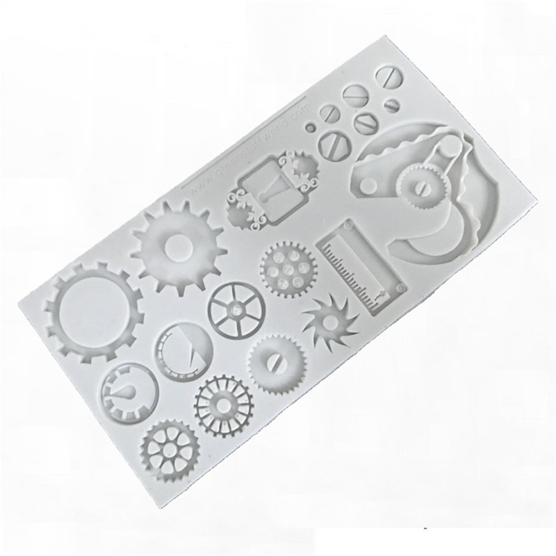 SIY Silicone Mold Steampunk Theme Heat-Resistant Fondant Mould Sugarcraft Molds for DIY Soap  Cake Baking Clay Crafts