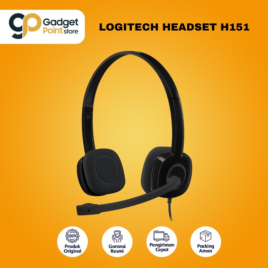 Headset | Headphone Logitech H151 Stereo Original - Garansi 1 Tahun