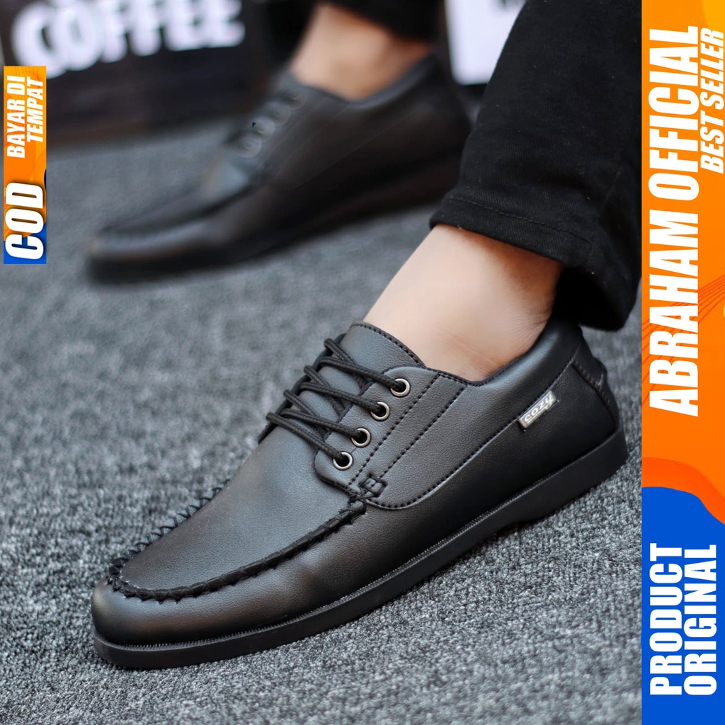 ABRHM X MONZI Sepatu Kasual Pria Sepatu Pria Casual Pantofel Kerja Kulit Pu Original Cowok