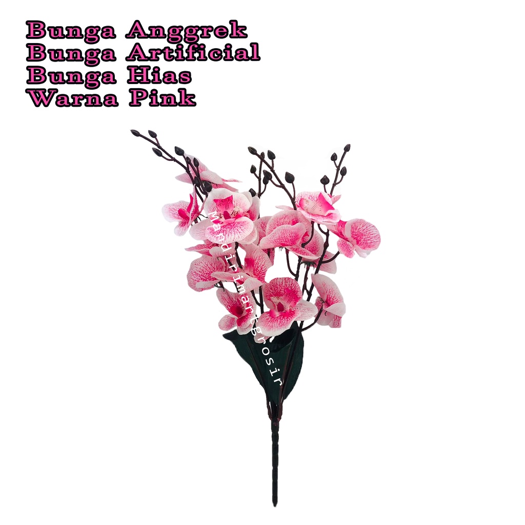 Bunga anggrek * anggrek kain * bunga artificial * bunga hias* Warna pink