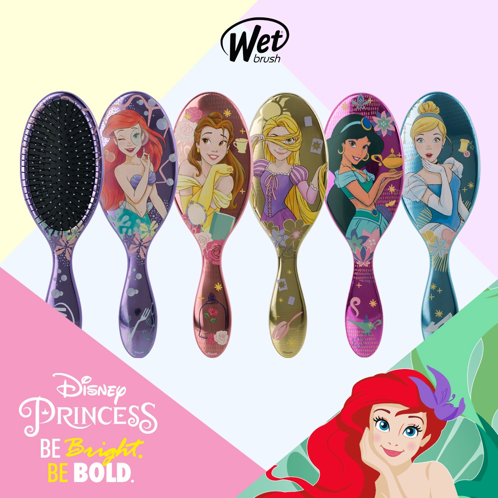 The Wet Brush Combo [Disney Princess Wholehearted] + [Mini Disney Glitterball] + [Silicook Flat 1200ml]