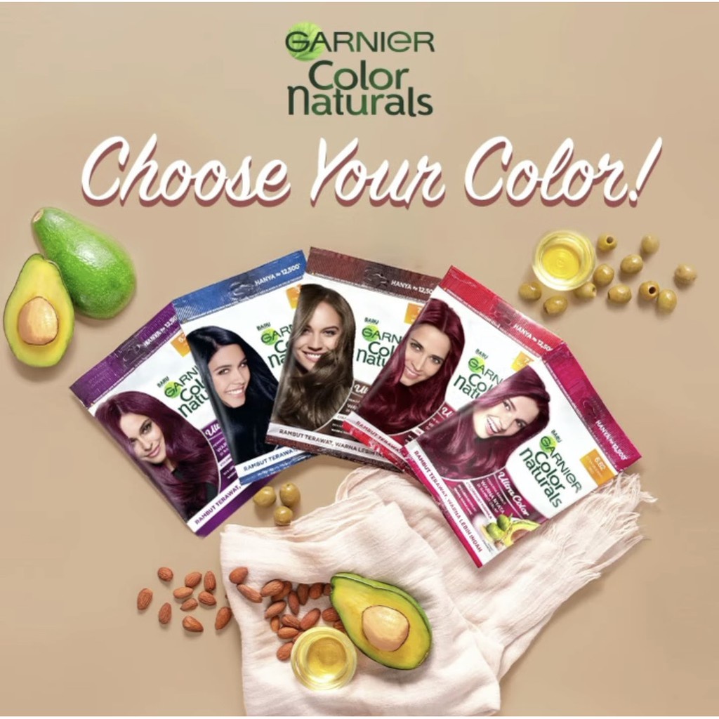 [ DISKON ] PEWARNA RAMBUT GARNIER COLOR NATURAL SACHET PEWARENA RAMBUT