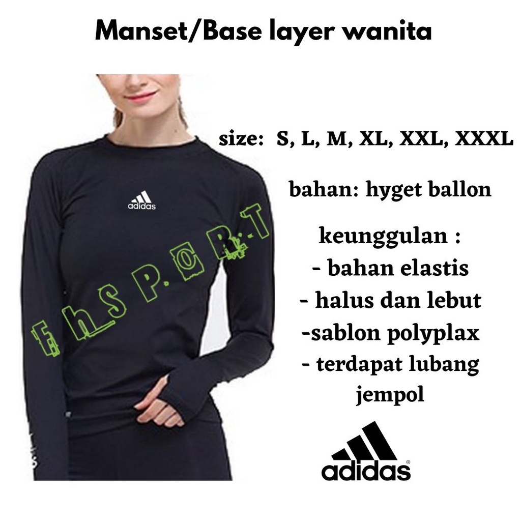 Manset/ baselayer olahraga wanita-adidas