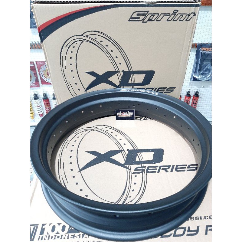 LINGKAR VELG SPRINT XD RING 17 LEBAR 350 HITAM DOFF LINGKAR SUPERMOTO