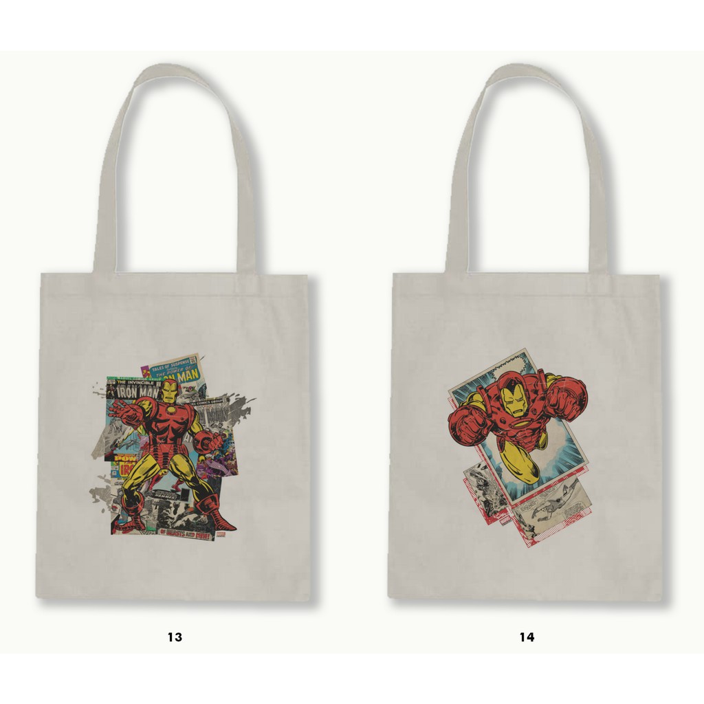 TOTE BAG -MARVEL (COMICS -CAPTAIN AMERICA-IRON MAN-THOR-HULK-SPIDERMAN).01