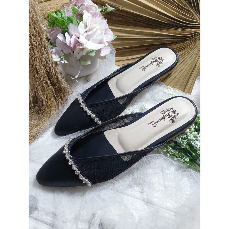 flatshoes alexna hitam