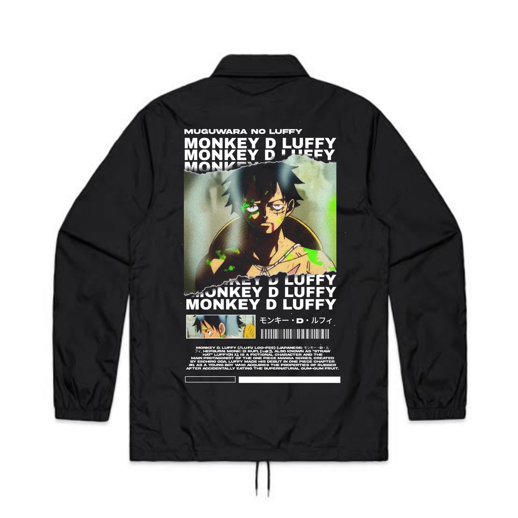 JAKET COACH ANIME ONE PIECE - MONKEY D LUFFY | COACH JAKET ONE PIECE | WINDBREAKER PARASUT JAPAN