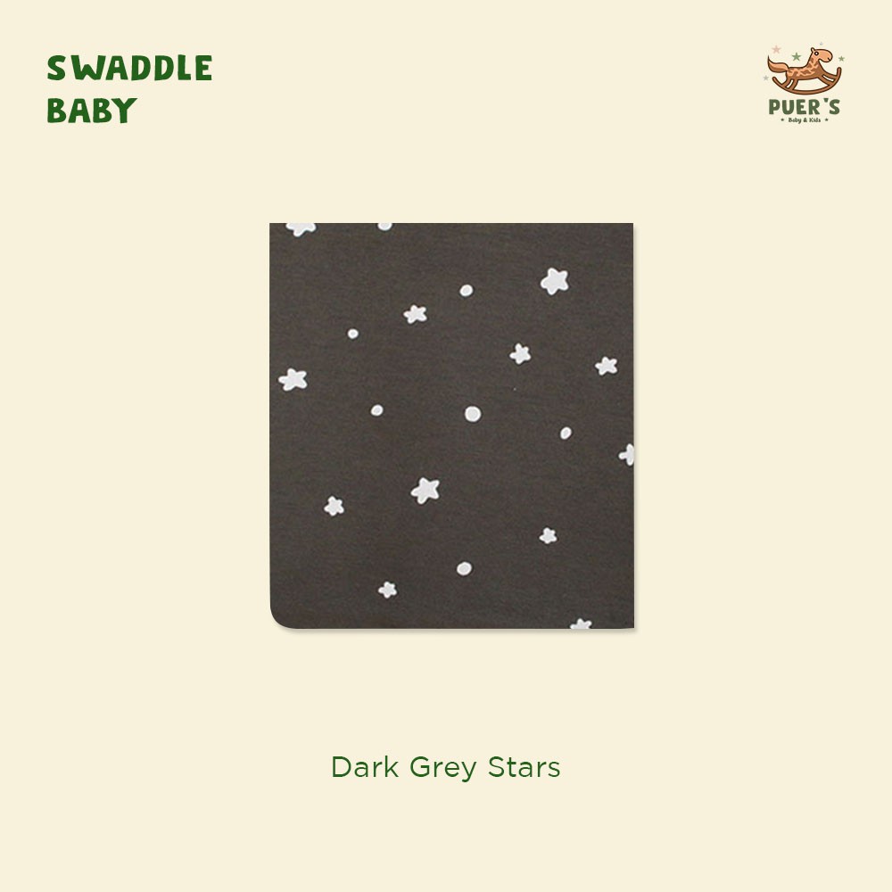 BEDONG BAYI (SWADDLE BABY) PUER'S DARK GREY STARS