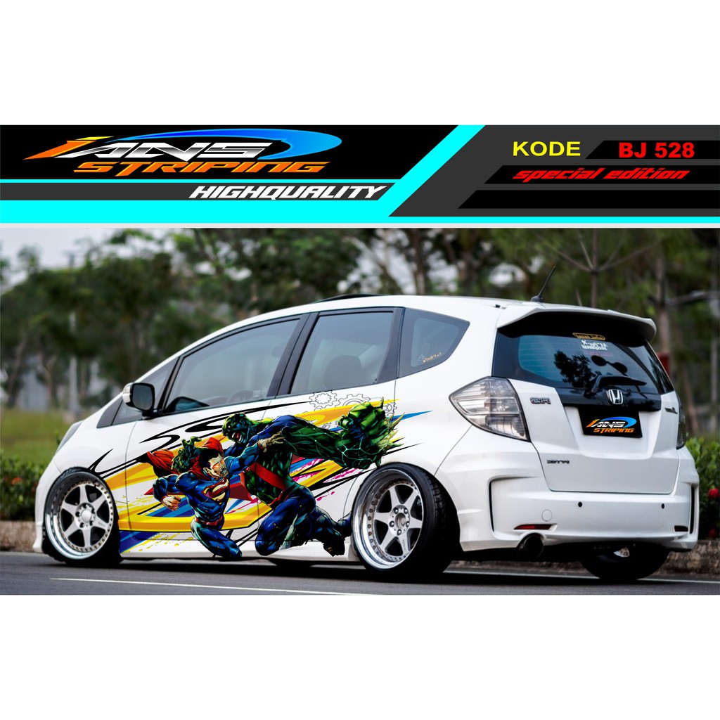 DECAL STICKER MOBIL JAZZ BRIO AVAZA SIGRA / STIKER MOBIL SUPERMAN / STICKER VARIASI MOBIL