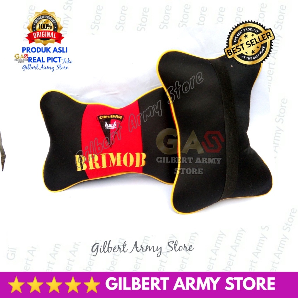 GILBERT ARMY STORE Bantal Mobil Logo Brimob Pelopor  Merah Variasi Terbaru