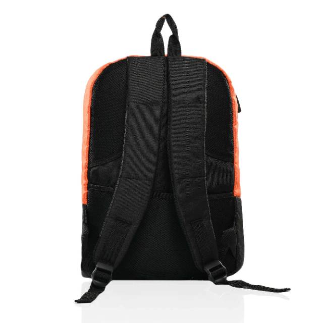 GEHU Tas Punggung Pria Multifungsi Casual Backpack Tas Ransel Sekolah Olahraga Distro Kerja Isi Colokan USB Charger Warna Orange