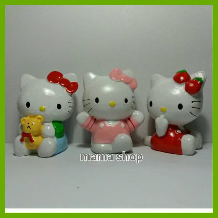 TOPER FIGURE PATUNG BONEKA KUE HELLO KITTY HIASAN CAKE TOPPER ULTAH