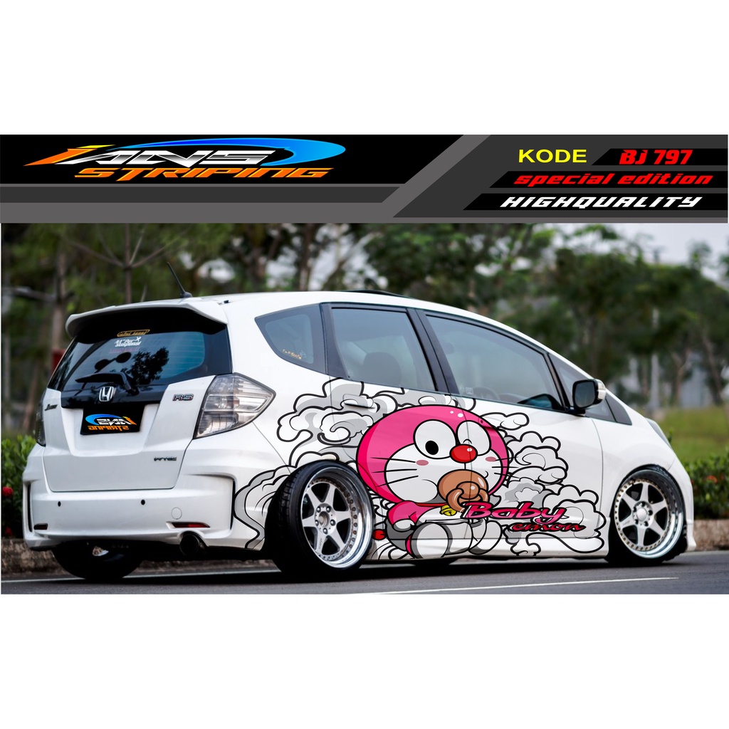 DECAL STICKER MOBIL HONDA BRIO / JAZZ RS / MOBILIO / AGYA / YARIS / ATOS / STICKER MOBIL