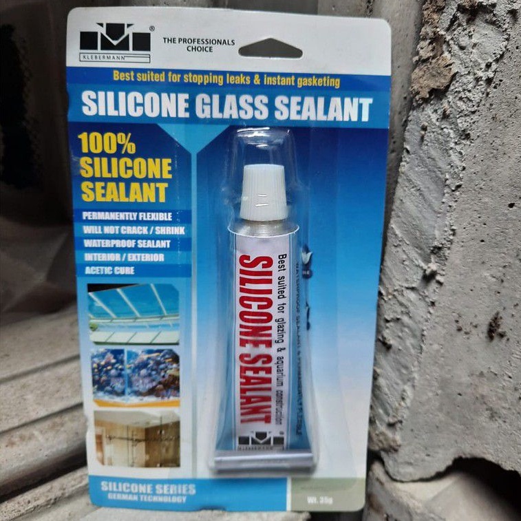

Lem Kaca Lem Silikon Lem Aquarium Kleberman Silicone glass sealant 35g