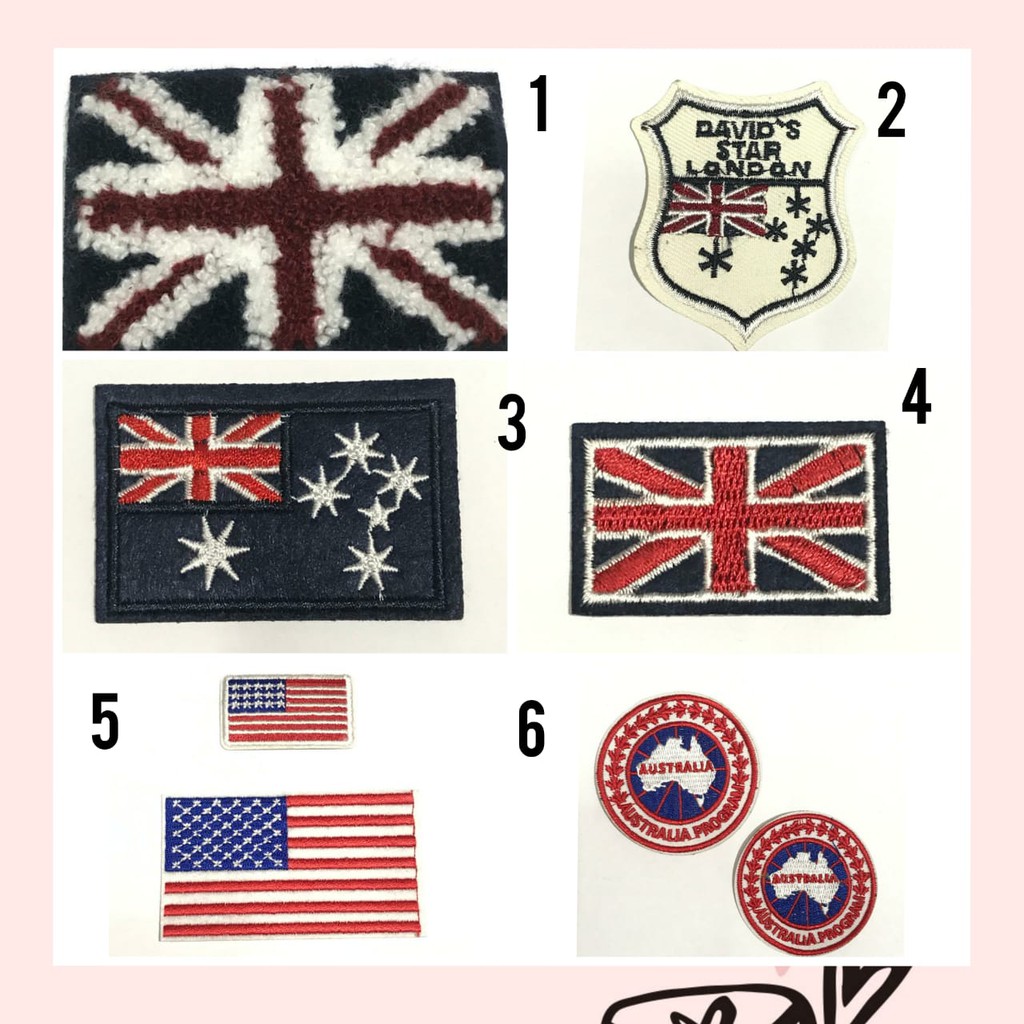 PATCH BORDIR FLAG |EMBLEM BORDIR BENDERA |LOGO