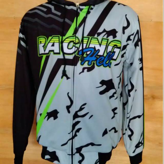 JAKET RACING HELL Custom NAMA & LOGO