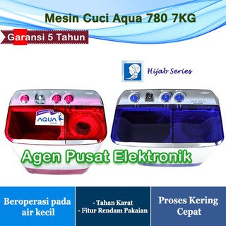  Mesin  Cuci  Aqua QW 780XT 7KG 2 Tabung Hijab Series Top 