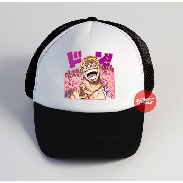 Dofflaminggo Onepiece / Topi Anime / Demon Slayer / Topi Jaring Distro / Topi Premium / Topi Sablon / Elcustom