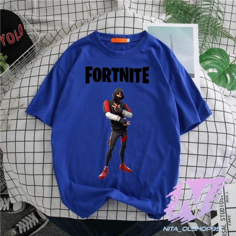 shirt kids fortnite karakter baju kaos anak mobile gamers