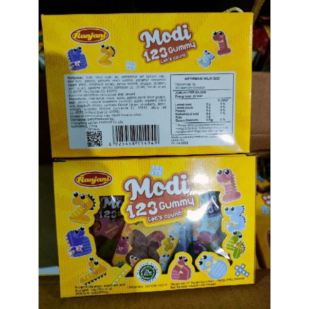 

permen lunak ranjani Modi 123 gummy