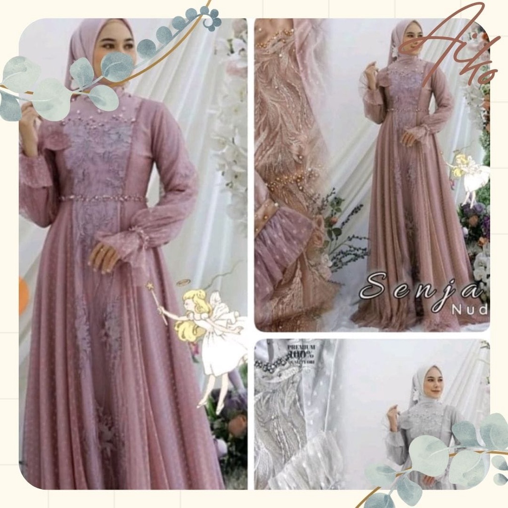 BM GAMIS SENJA MAXI SENJANI DRESS MUSLIM BISA COD GAMIS MUSLIM