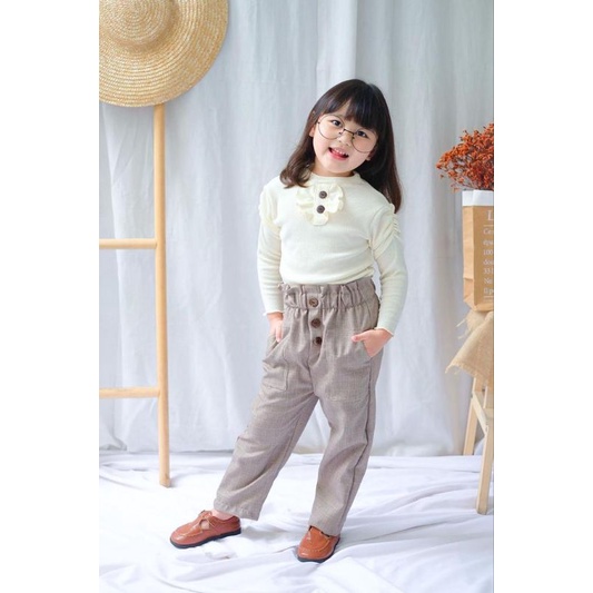 Zemira ruffle allsize 2-6 tahun kecil / kaos ruffle panjang / kaos anak perempuan / angelina knit long sleeve