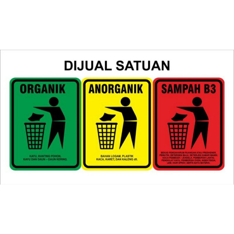 

STIKER VINYL SAMPAH ORGANIK, ANORGANIK, B2 uk 13x17CM