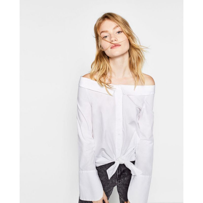 Zara White Blouse