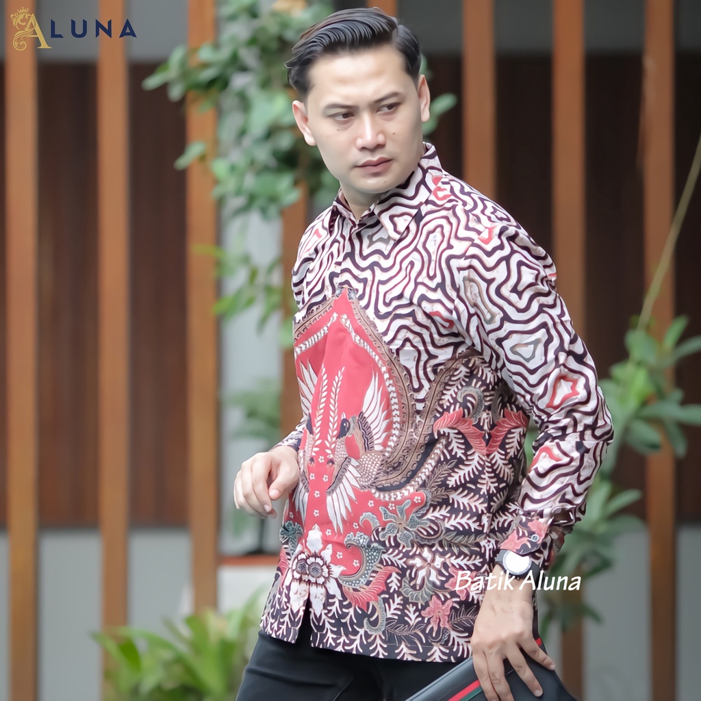 Baju Kemeja Batik Pria Cowok Lengan Panjang Regular Atasan Batik Premium Pria Cowo Prabuseno Kondangan Couple Pasangan Batik Pekalongan Anak Laki Laki Kekinian Original Modern Seragam Kantor Jumbo PCW 022