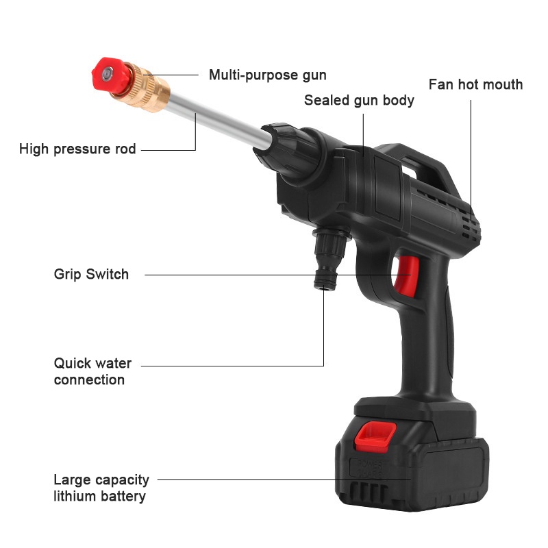 Reaim Alat steam cuci motor &amp; mobil Jet Cleaner/ Jet Cleaner Baterai / Alat Cuci Mobil cuci motor tekanan tinggi