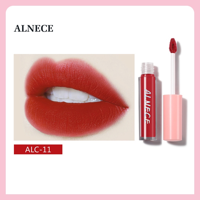 （COD）ALNECE 11 warna Matte Lipstik Lembut Tahan Lama Pelembab Pigmentasi Tinggi