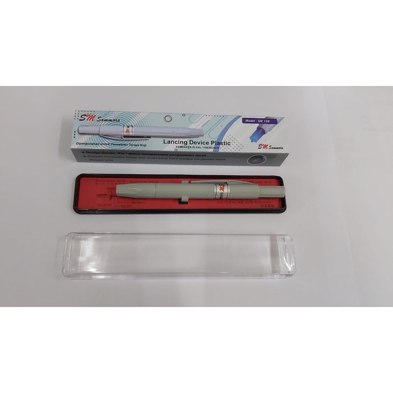 Lancing Plastik Sammora Auto Klik / Pena Bekam Sammora Plastik / SM-128 Lancing Device Plastic Korea