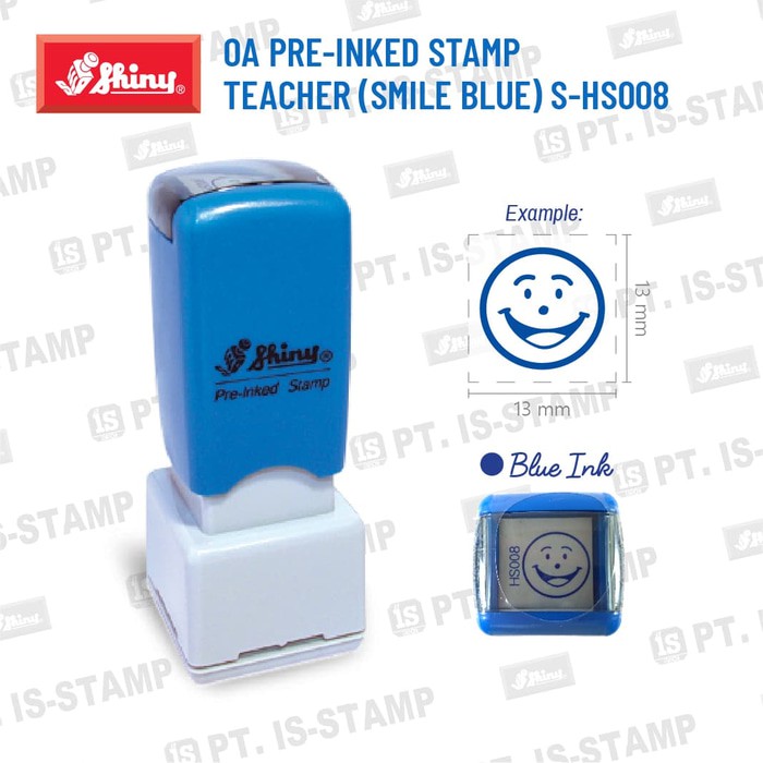 

Jual Shiny OA Pre Inked Stamp Teacher SMILE BLUE S HS008 Berkualitas