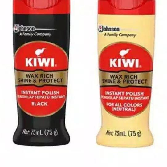 ✥ KIWI SEMIR SEPATU CAIR OLES 75 ML HITAM COKLAT NETRAL ♥