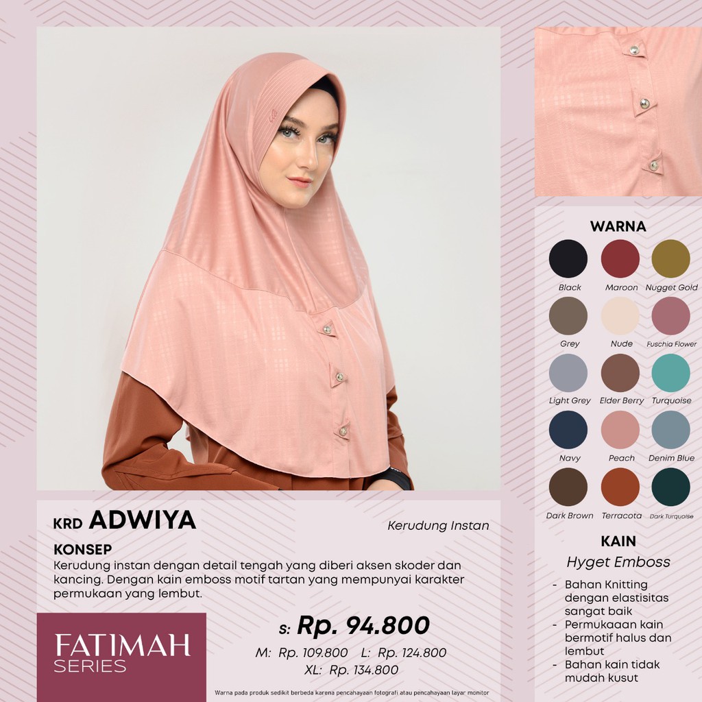 Rabbani Hijab Adwiya Hijab Instan Dewasa Original