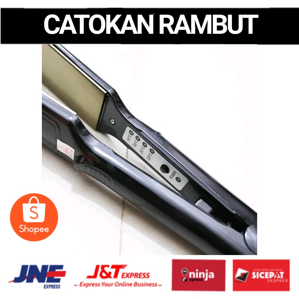 Catokan Rambut Sonar SN 839 Temperatur Suhu Catok profesional Plat Lebar Alat Pelurus Rambut FREE SISIR RAMBUT
