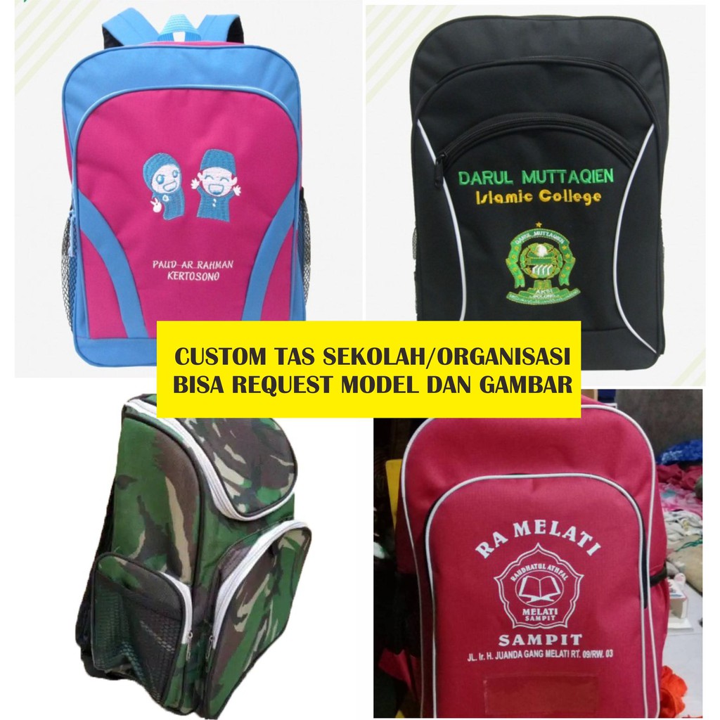 TAS RANSEL PAUD CUSTOM / TAS TK SEKOLAH TAS UMUM CUSTOM TAS