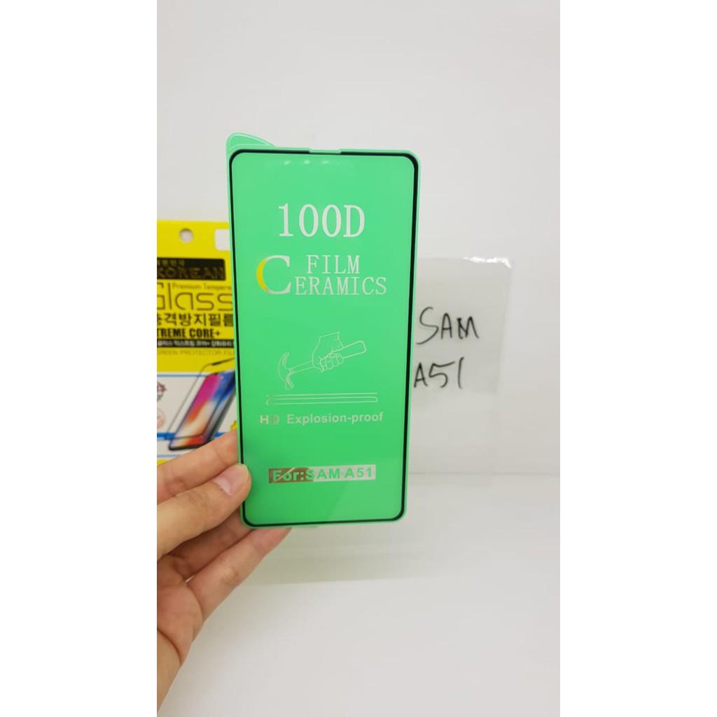 Tempered Glass CERAMIC Samsung A51 A515F 6.5&quot; Nano Ceramic ANTI PECAH 360 Degree Bending Not Broken