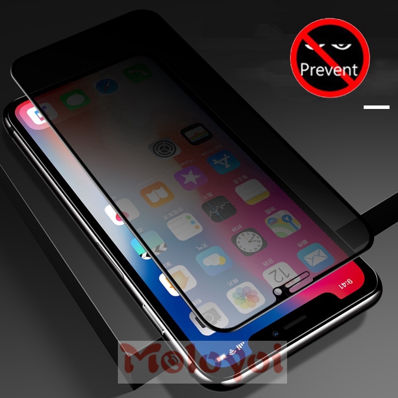 Pelindung Layar Tempered Glass Anti Spy Untuk Iphone 7 8 6 6s Plus 11 12 13 Pro X Xr Xs Max