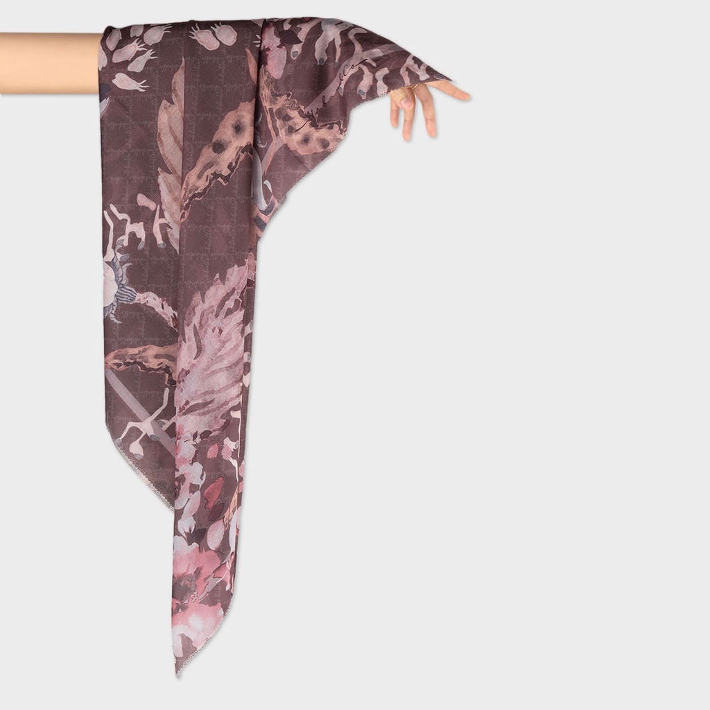 URBAN&CO Scarves Jasmine Dark Brown-1