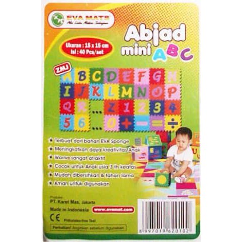 Terbaru Karpet Puzzle Evamat Abjad Mini / Angka Dan Simbol / Alas Bermain Anak Terlaku