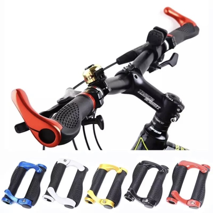 1 pasang Handgrip Tanduk Sepeda ergonomis mountain Bike