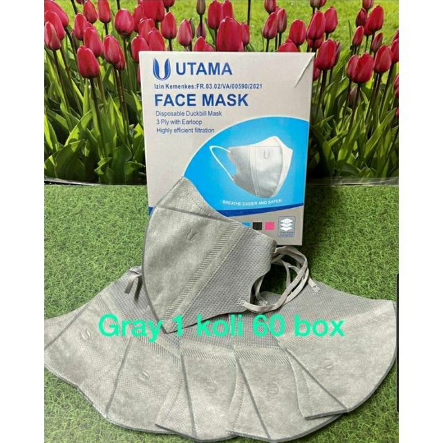 Jual Masker Db Duckbill Duckbil Dakbil Dukbil Utama Warna Abu Abu Grey ...