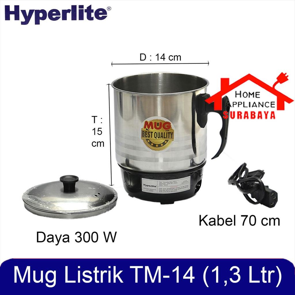 Mug Teko Listrik Elektrik Stainless Hyperlite 11 12 13 14 15 CM