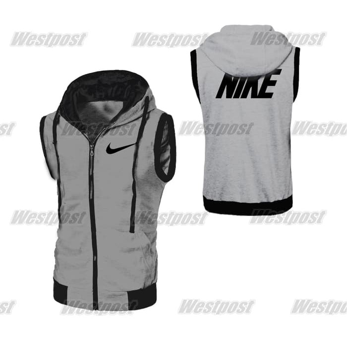 JAKET ROMPI NIKE VEST SLEEVELESS ABU ABU KEREN